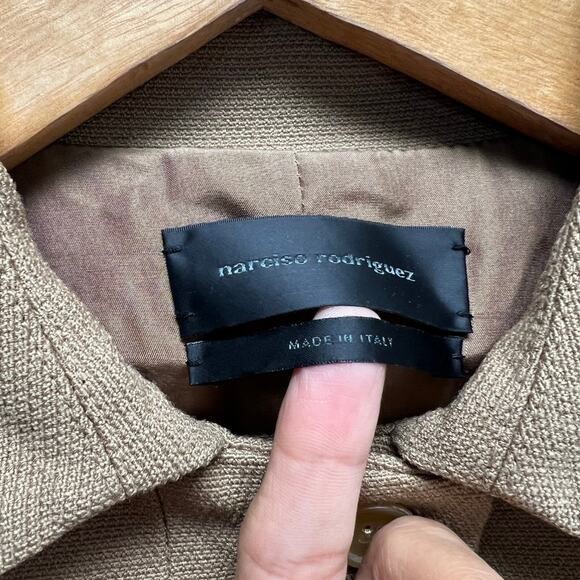 Narciso Rodríguez Brown Wool Blazer Jacket Made in Italy Size 4 - Picture 3 of 8